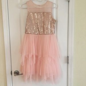 Girls pink spring dress. Worn once. Like new!